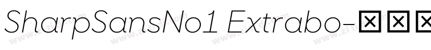 SharpSansNo1 Extrabo字体转换